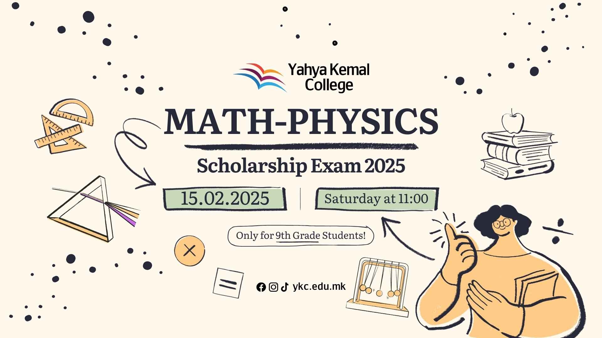 Math-Physics Scholarship Exam 2025 – Mark Your Calendars for February 15th!